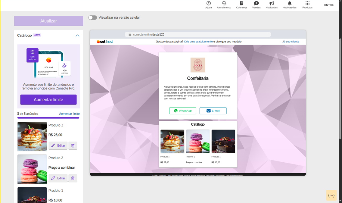 Como usar o Conecte Pro? - FAQ UOL Host